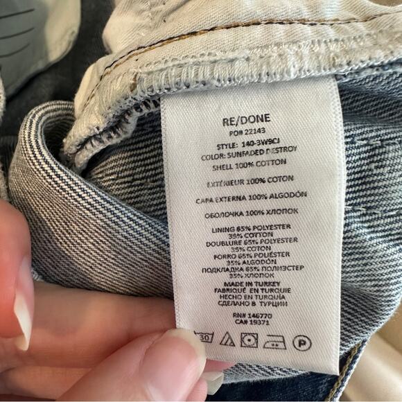 Re/Done Originals 90s Comfy Jean In Sunfaded Destroy 25 - Picture 6 of 7